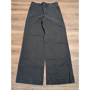 GAP High Rise Wide Leg Crop Pants Black Size 12 Tall (Some Fading)